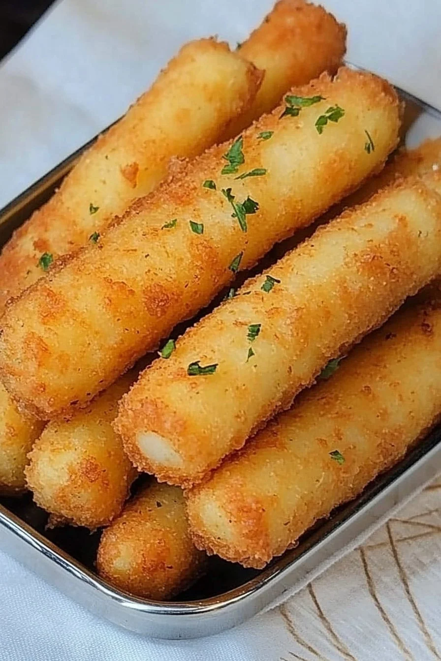Palitos de patata y queso ¡muy crujientes! Aperitivo o entrante fácil (croquetas de papa)