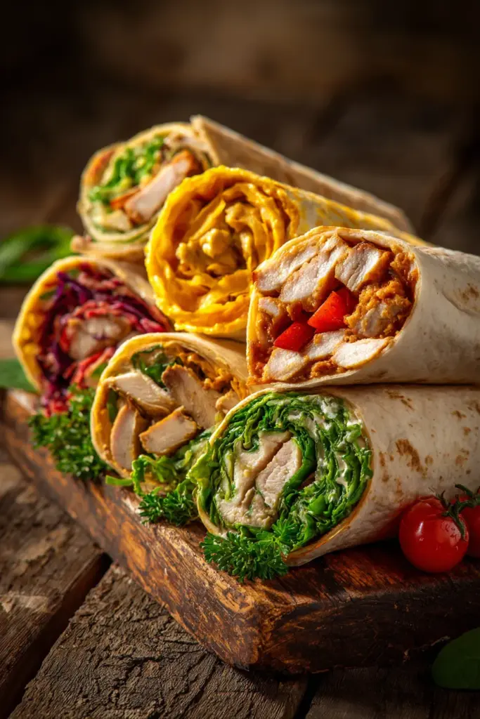 Wraps de pollo irresistibles