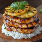 Apilamiento de Pollo Huli Huli de Hawái