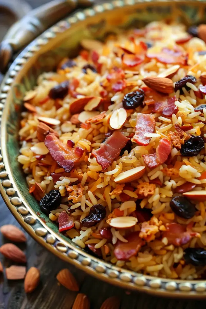 Arroz Festivo Con Almendras Tostadas: Sabor Único y Delicioso