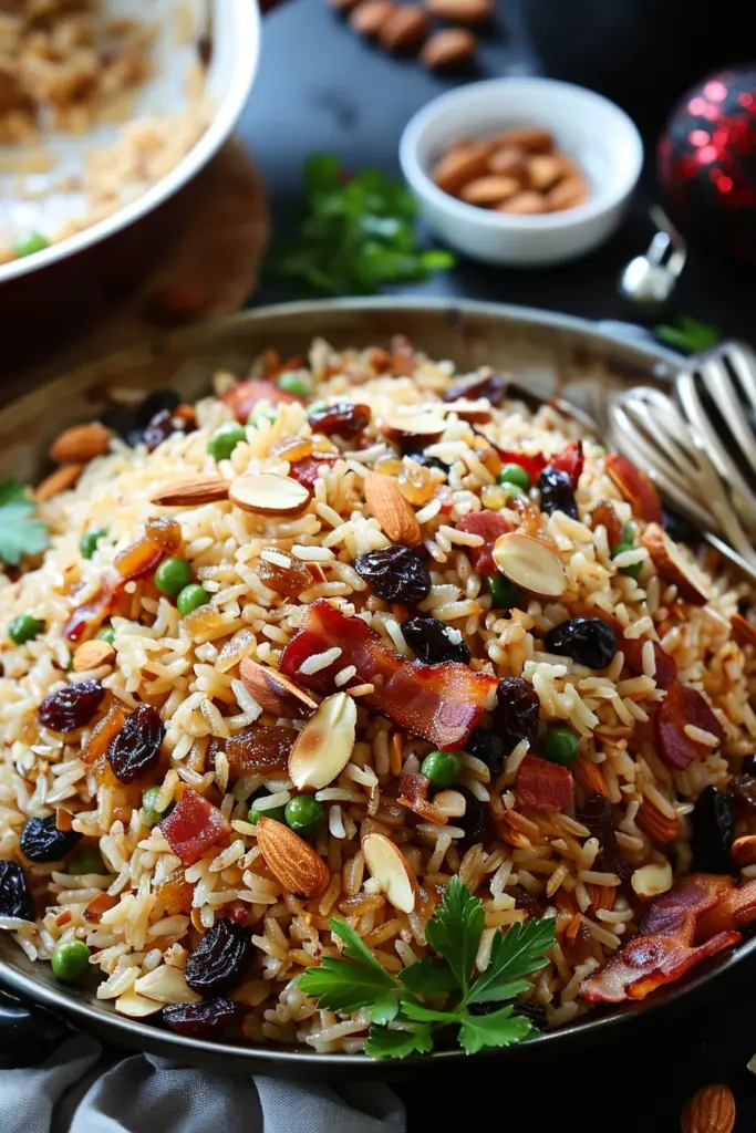 Arroz Festivo Con Almendras Tostadas: Sabor Único y Delicioso