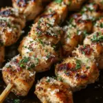 Brochetas de Pollo con Ajo y Parmesano