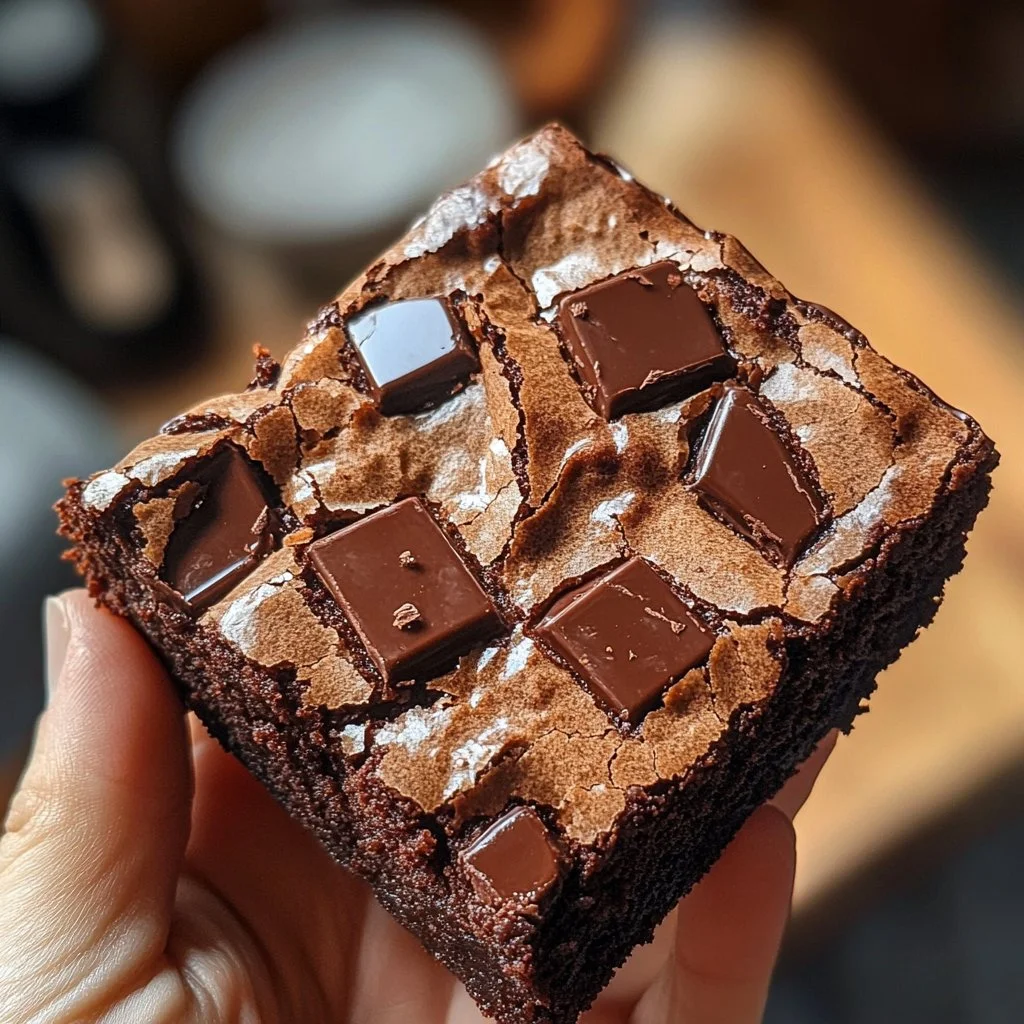 Brownies recién horneados en un plato, perfectos para disfrutar