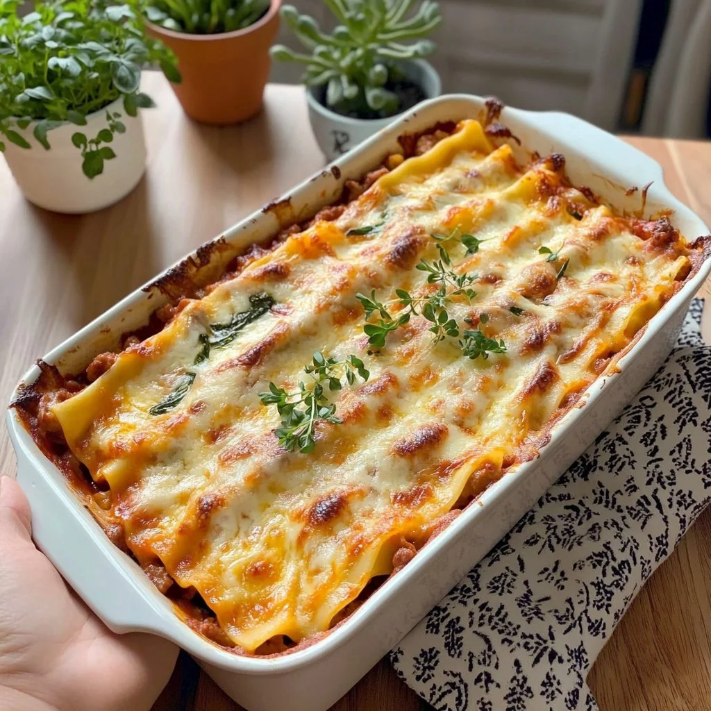 Cazuela de queso y salchichas en capas, un plato delicioso y fácil de preparar.