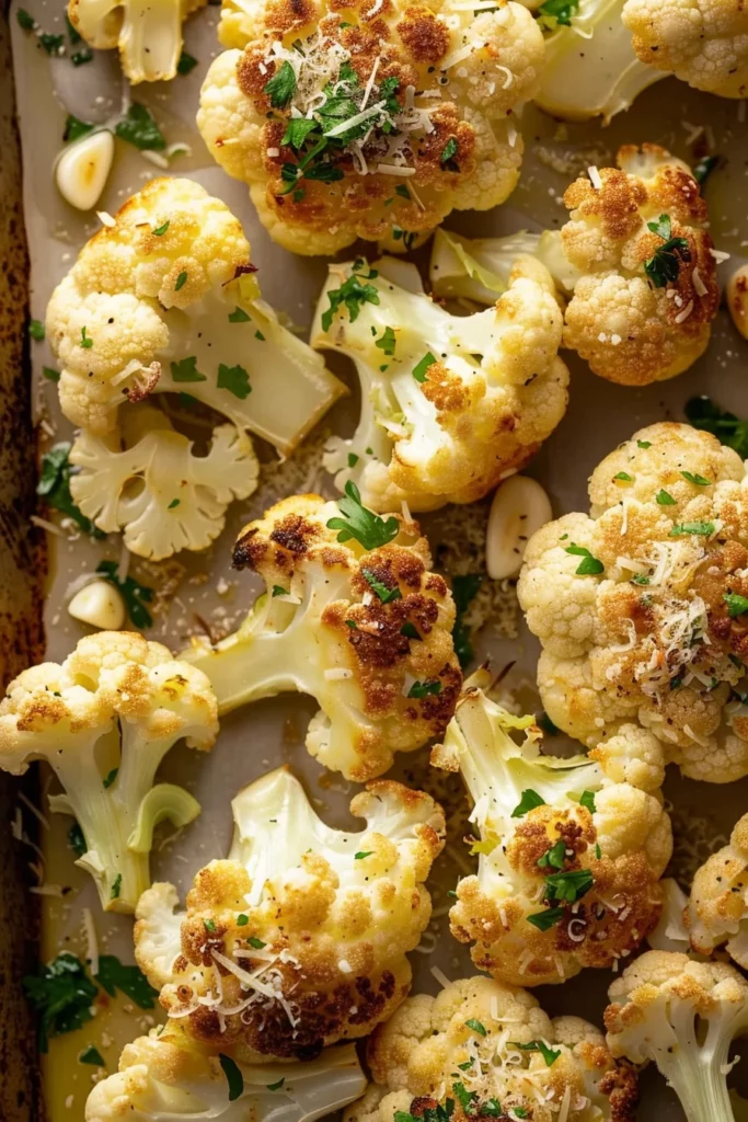 Coliflor Asadas Crujiente Con Ajo y Parmesano: ¡El Plato Perfecto Para Sorprender!