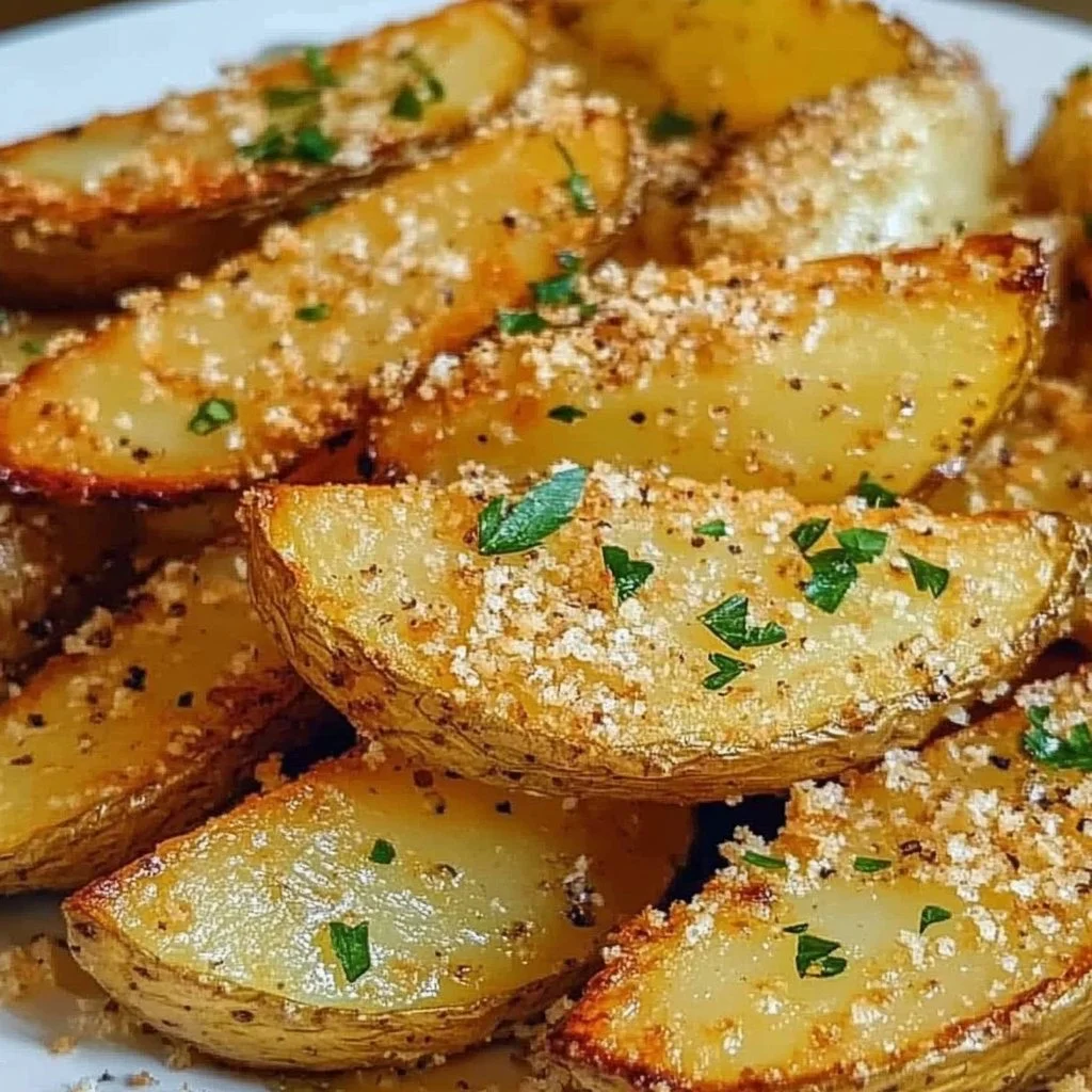 Papas al horno con ajo y queso, un platillo delicioso y fácil de preparar.