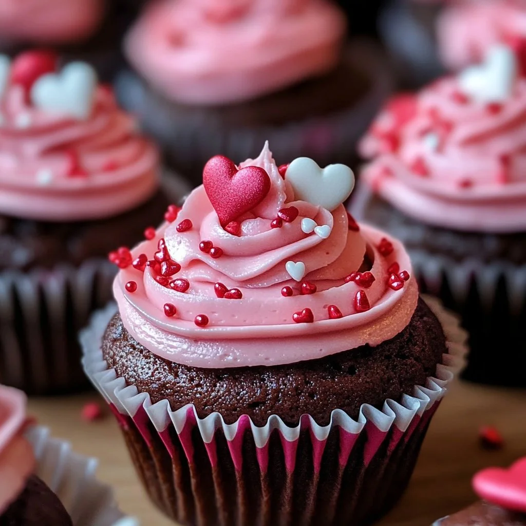 Cupcakes decorados del Día de San Valentín con amor y dulzura