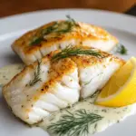 Delicioso Bacalao al Horno con Salsa de Limón y Eneldo