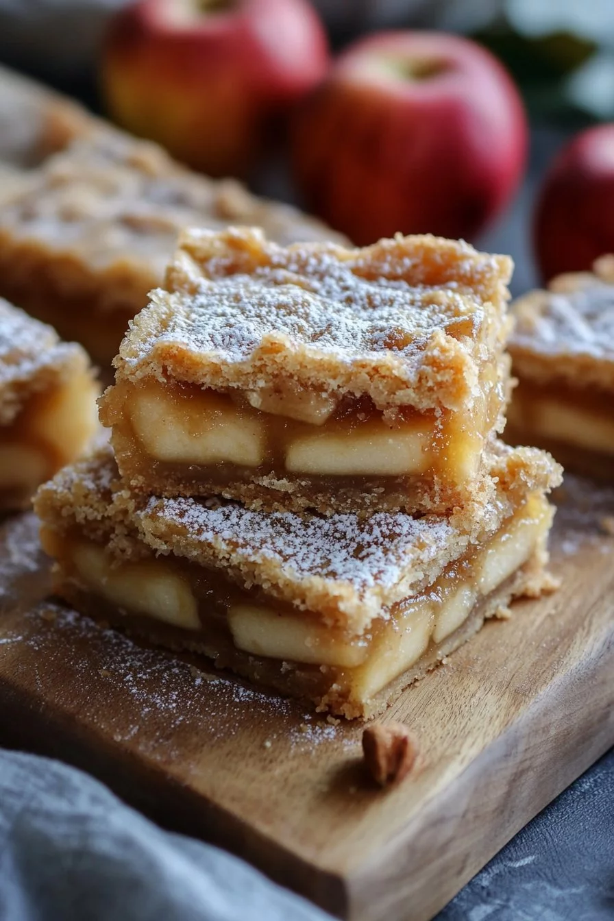 Barras de tarta de manzana