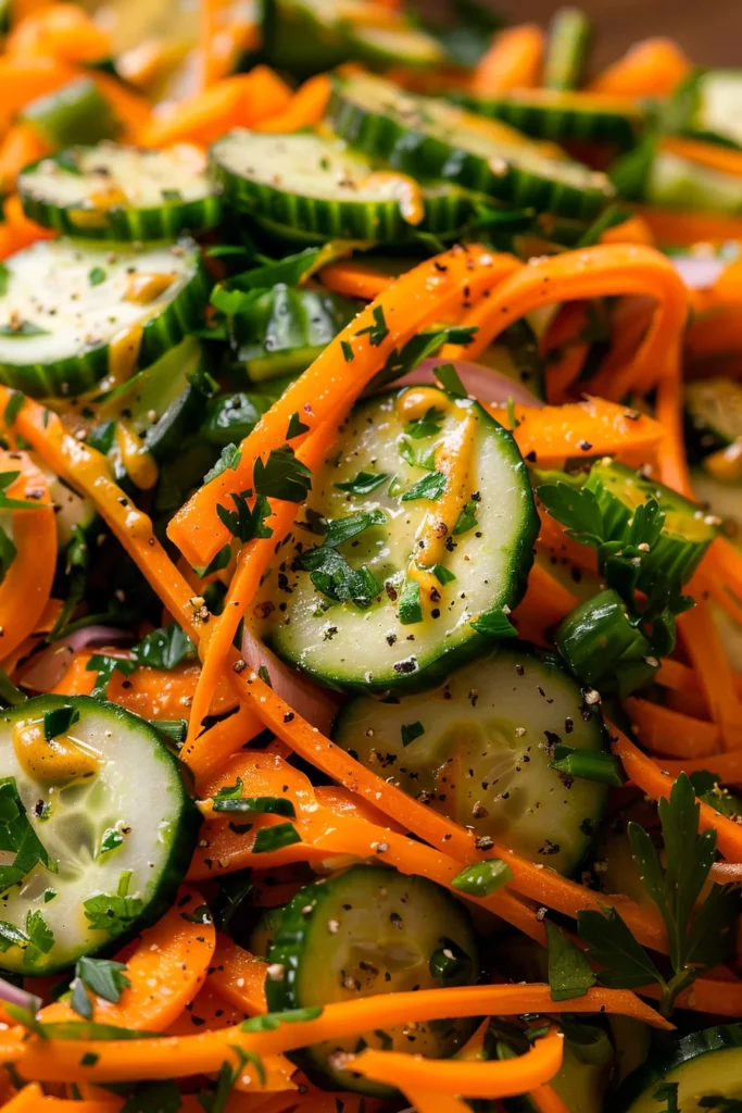 Ensalada Refrescante de Pepino y Zanahoria: ¡Sabor Explosivo para tu Paladar!