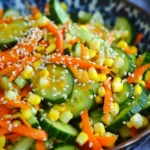 Ensalada Refrescante de Pepino y Zanahoria Con Aderezo de Mostaza Dulce