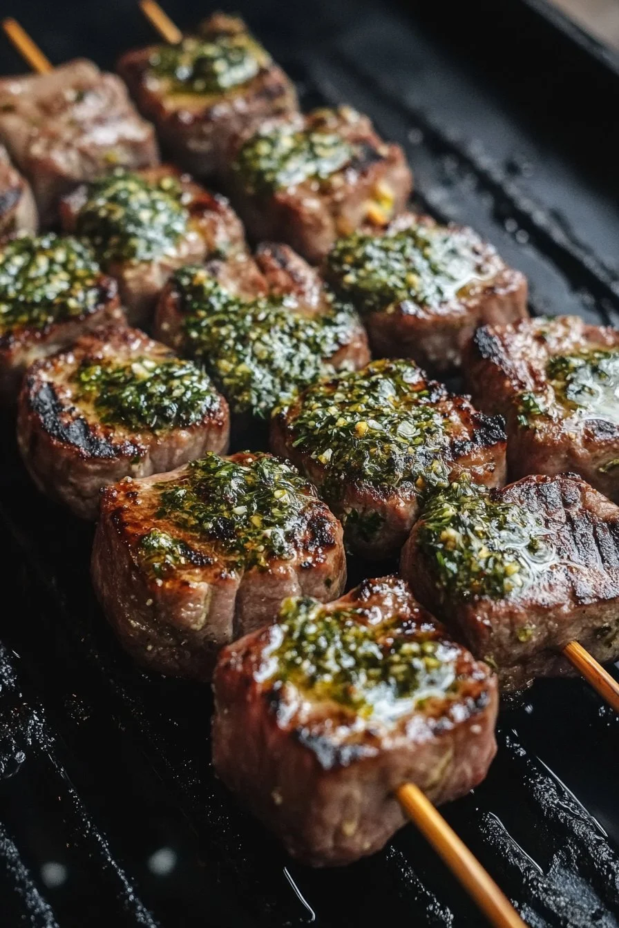 Besugo a la parrilla con mantequilla de hierbas