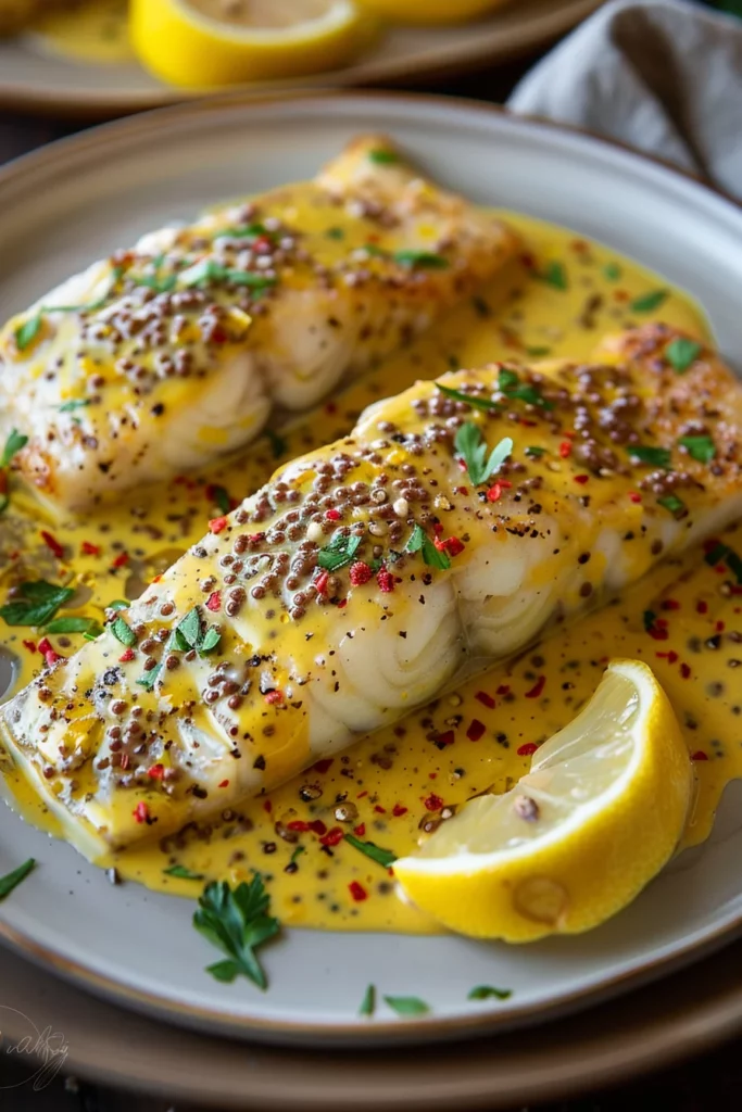 Filete de Pescado con Salsa de Mostaza y Limón: ¡Sabor Excepcional en Minutos!