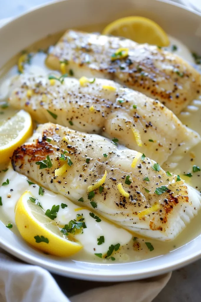 Filete de Pescado con Salsa de Yogur y Limón: ¡Sabor Excepcional para tu Cena!