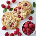 Galletas de frambuesa y chocolate blanco