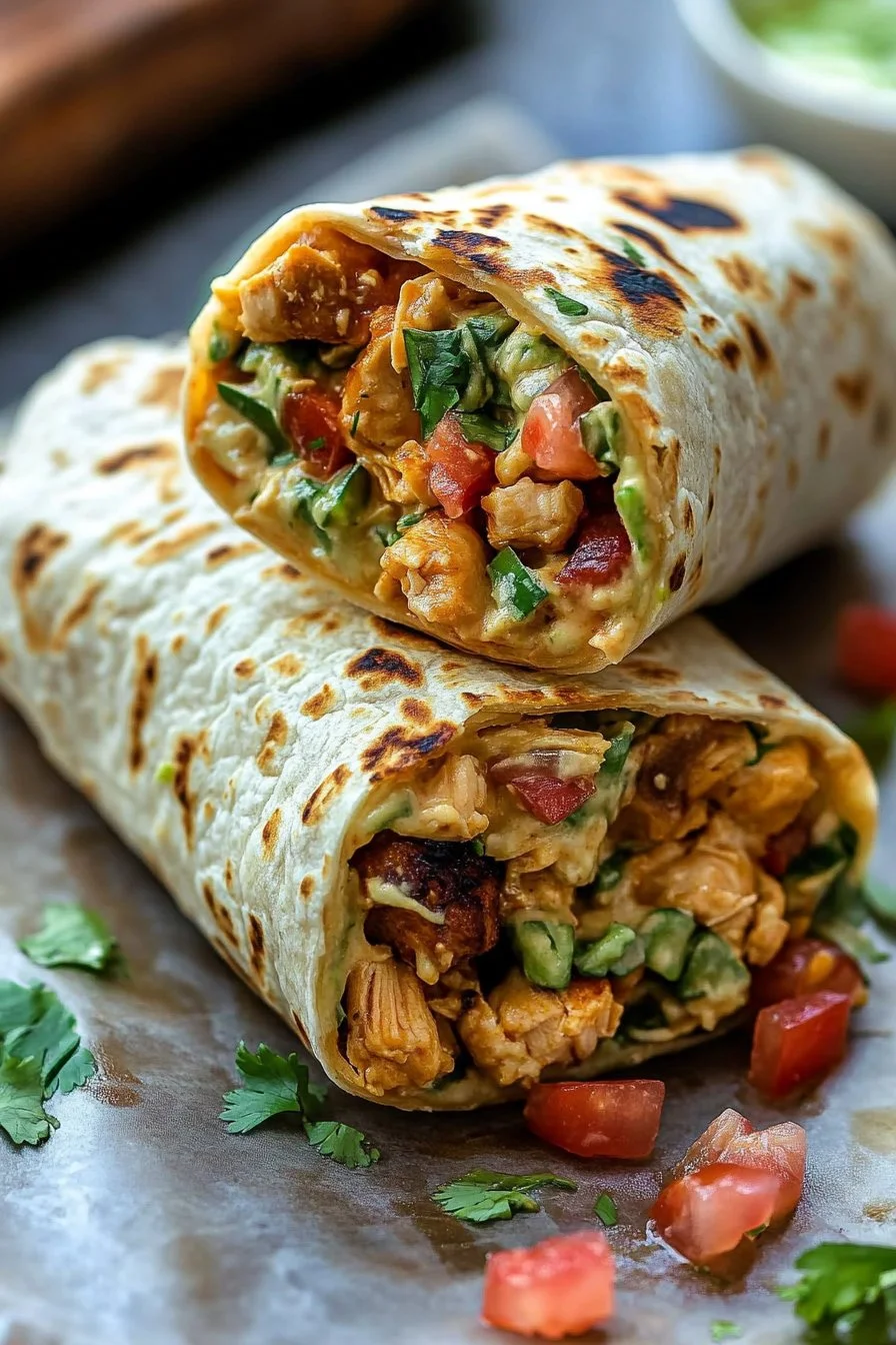 Burrito de Pollo a la Parrilla con Aderezo Ranch de Chipotle