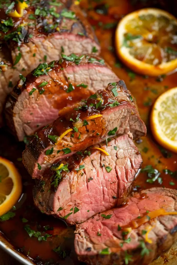 Lomo de Carne en Salsa BBQ con un Toque de Naranja: ¡Sabor Explosivo para Tu Paladar!