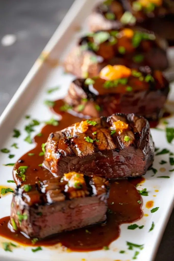 Lomo de Carne en Salsa BBQ con un Toque de Naranja: ¡Sabor Explosivo para Tu Paladar!