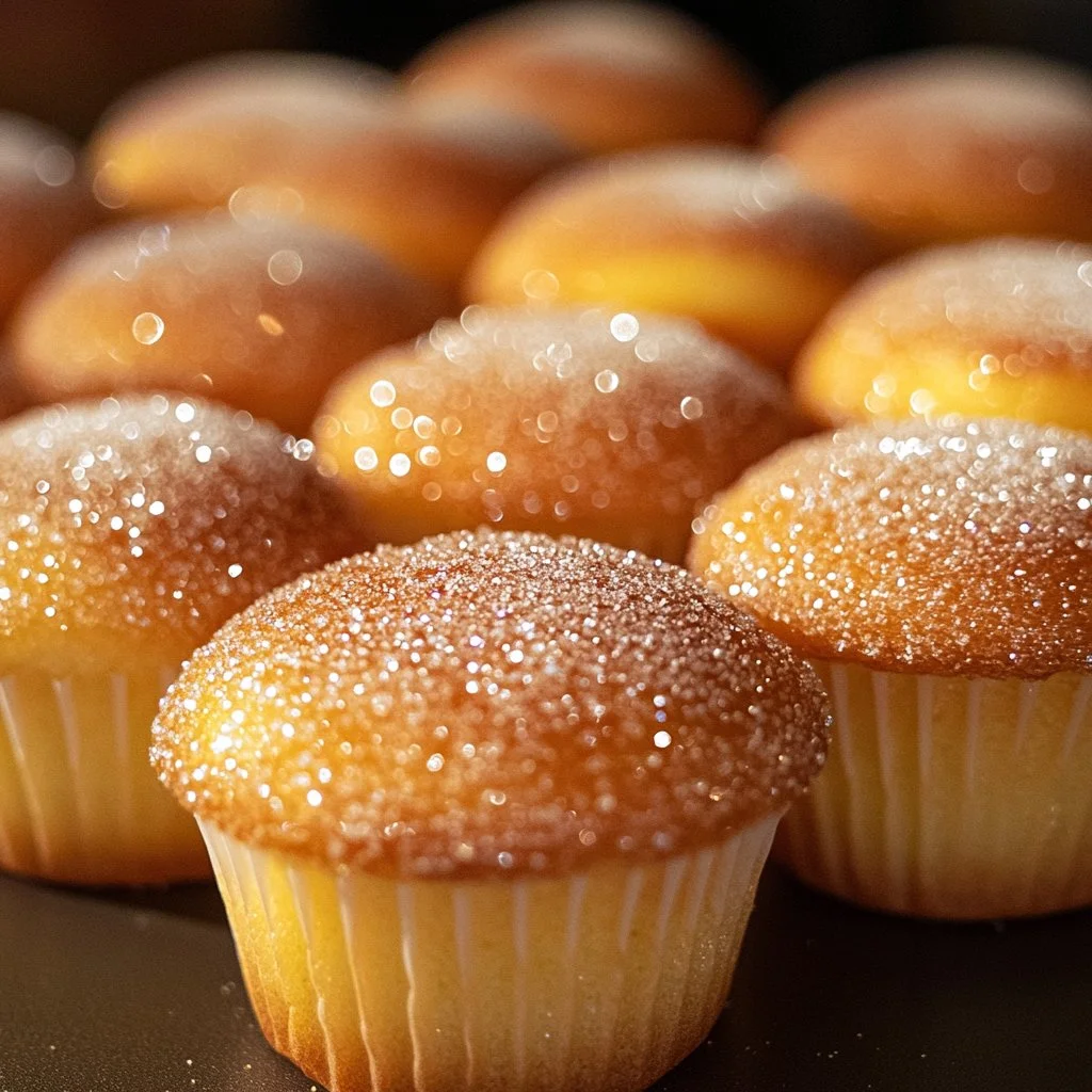 Magdalenas de tostadas francesas con canela y azúcar en un plato