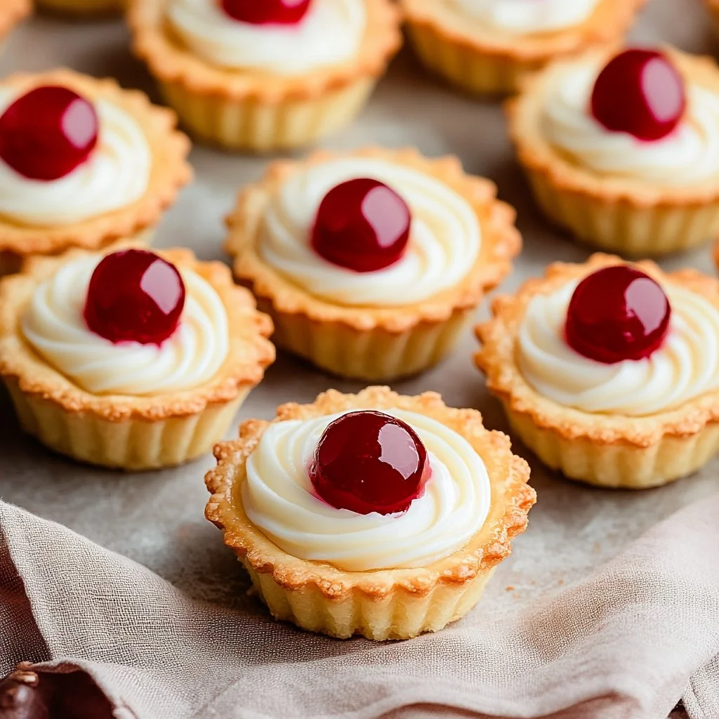 Mini Tartas de Cereza Bakewell con relleno jugoso y corteza dorada