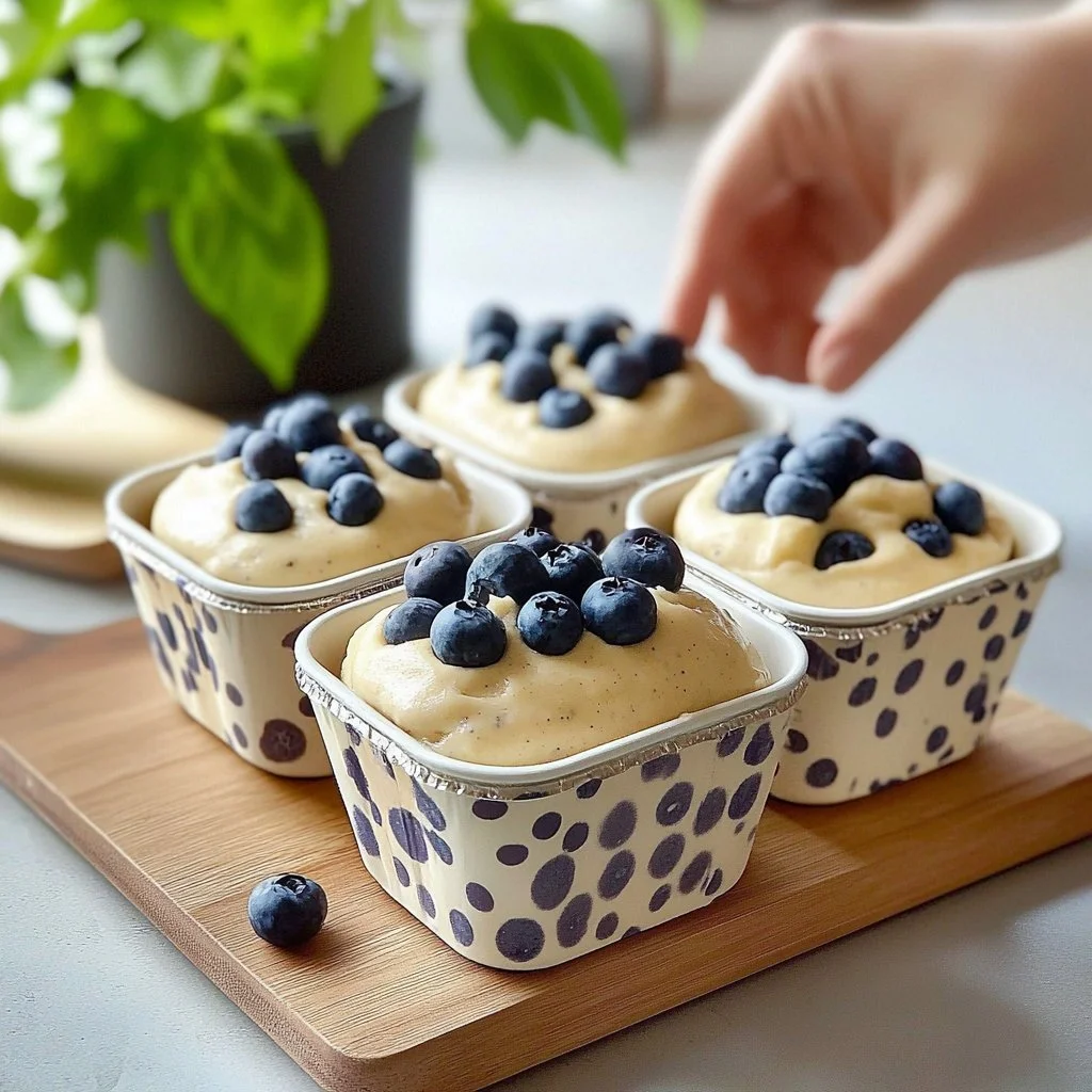 Muffins clásicos de arándano con cobertura streusel deliciosa