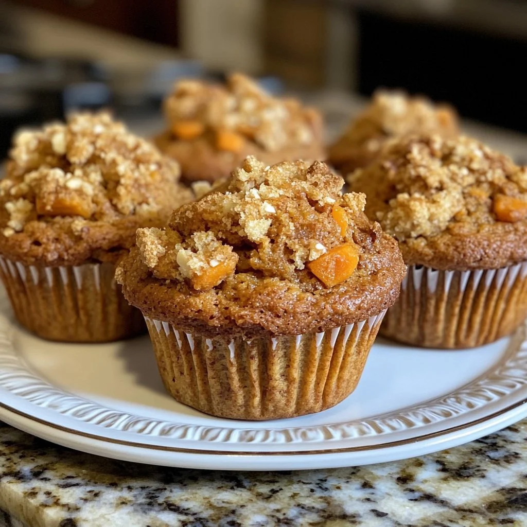 Muffins veganos de zanahoria y manzana listos para disfrutar