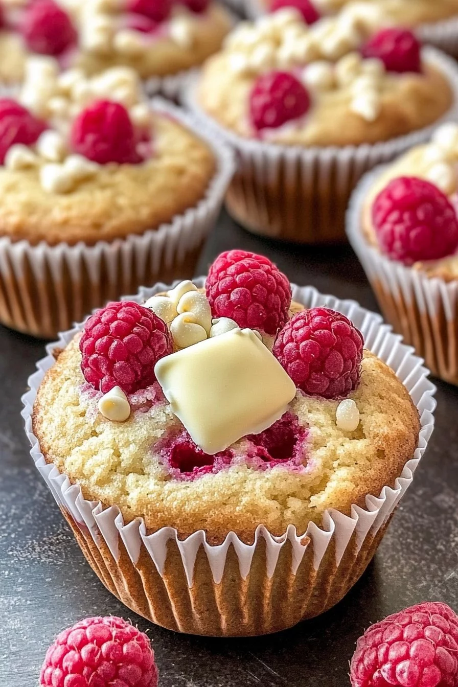 Muffins de Chocolate Blanco y Frambuesa