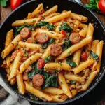 Pasta con Salchicha Cajún