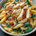 Pasta de Pollo con Ajo y Parmesano Cremoso