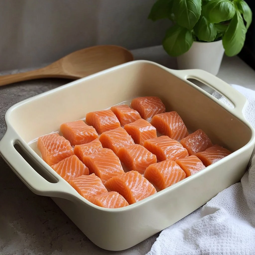 Plato de Pasta de Salmón con una presentación atractiva y colorida