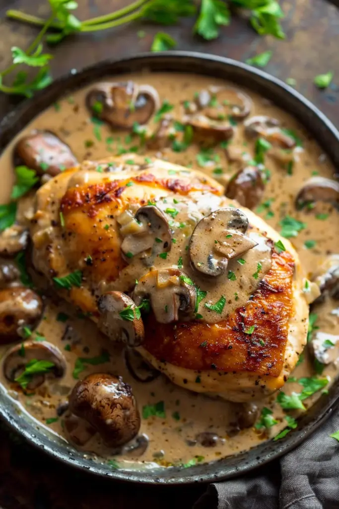 Pechuga de Pollo en Salsa de Champiñones: ¡Exquisita explosión de sabores!