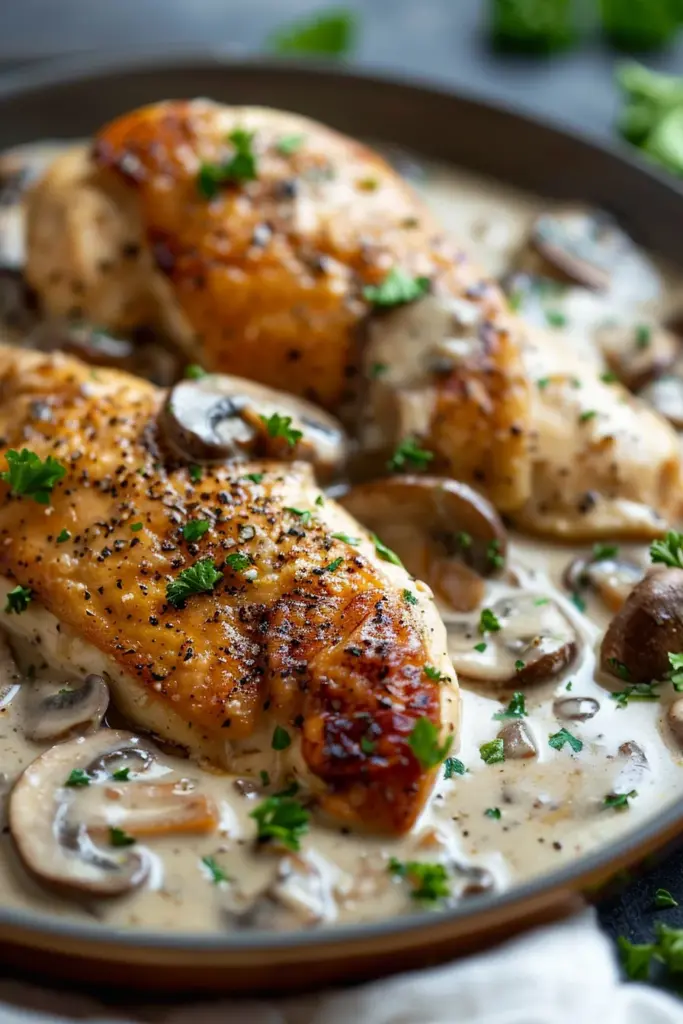 Pechuga de Pollo en Salsa de Champiñones: ¡Exquisita explosión de sabores!
