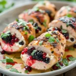 Pechugas Navideñas Rellenas Con Crema de Frutos Rojos y Chipotle Ahumado