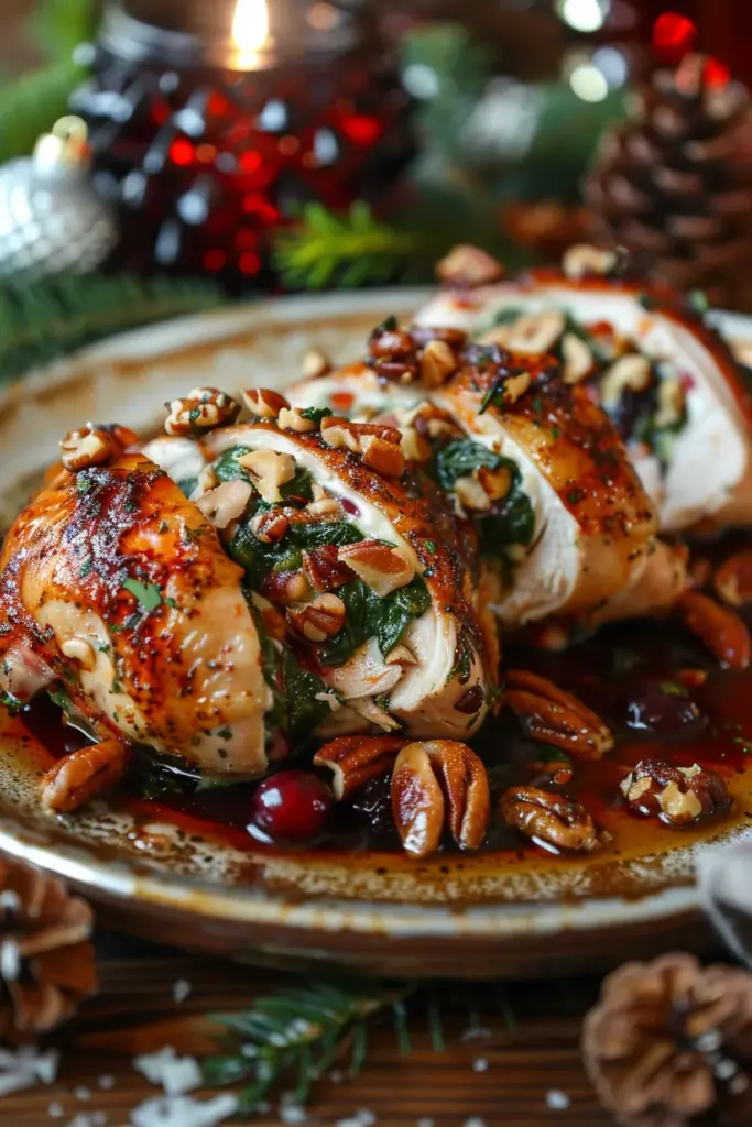 Pechugas Navideñas Rellenas: Delicia Ahumada con Salsa Explosiva