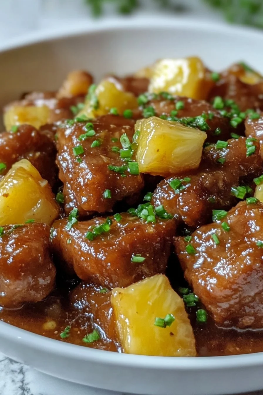 Pierna de Carne en Salsa de Piña