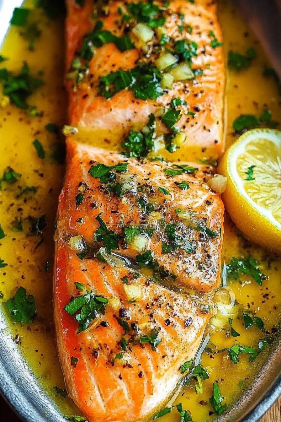 Trout Recipe with Garlic Butter and Lemon Sauce