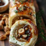 Rollo de Queso Crema Con Frutos Secos y Mermelada de Chipotle