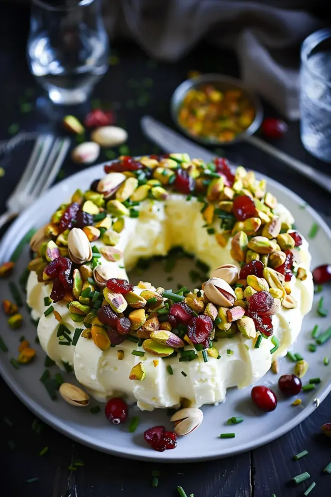 Rosca Salada de Queso Crema Con Nueces y Arándanos: Exquisita Explosión de Sabores