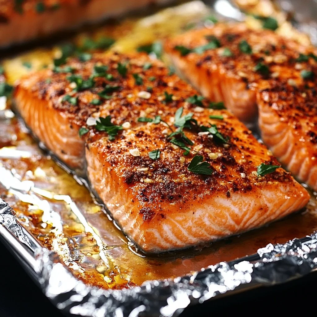 Plato de salmón al horno con guarniciones saludables