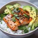 Salmón glaseado con teriyaki