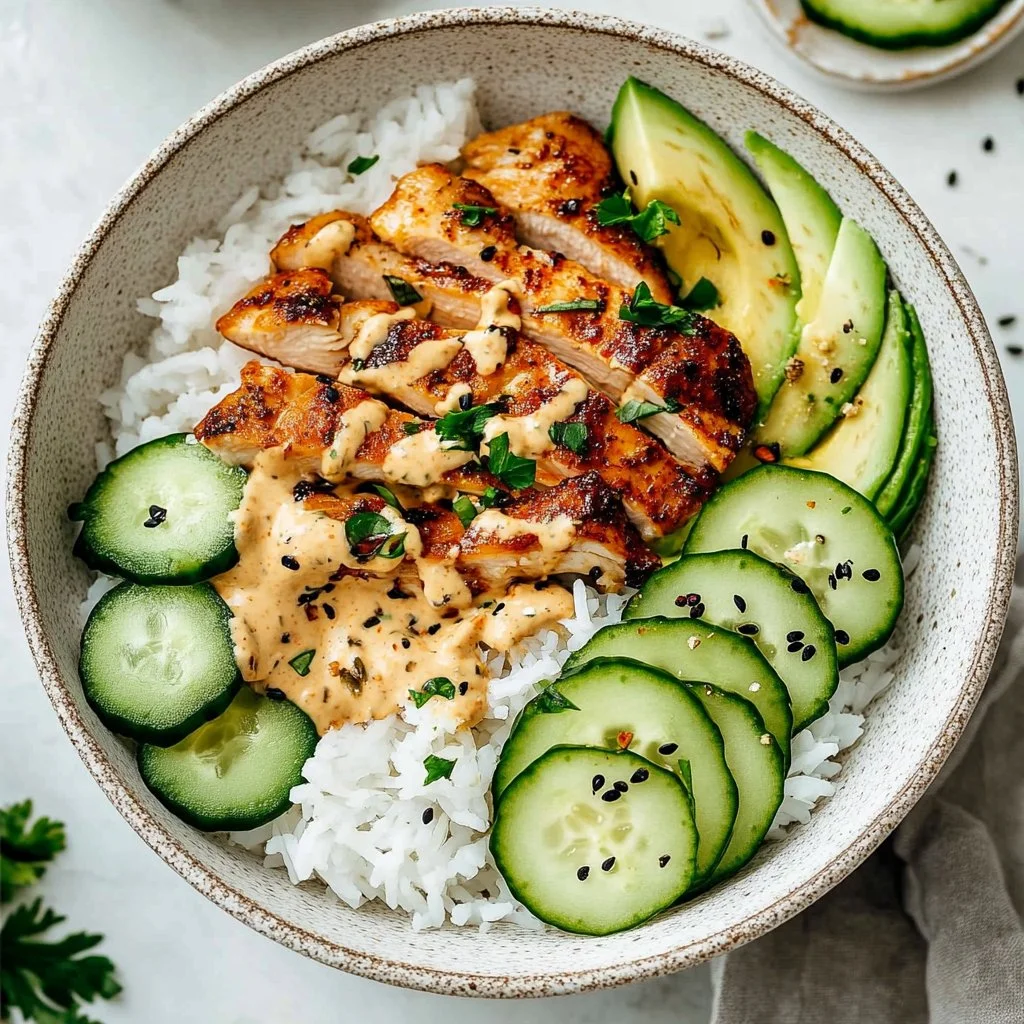 Tazones de Salmón Picante con Arroz de Coco, un plato delicioso y saludable