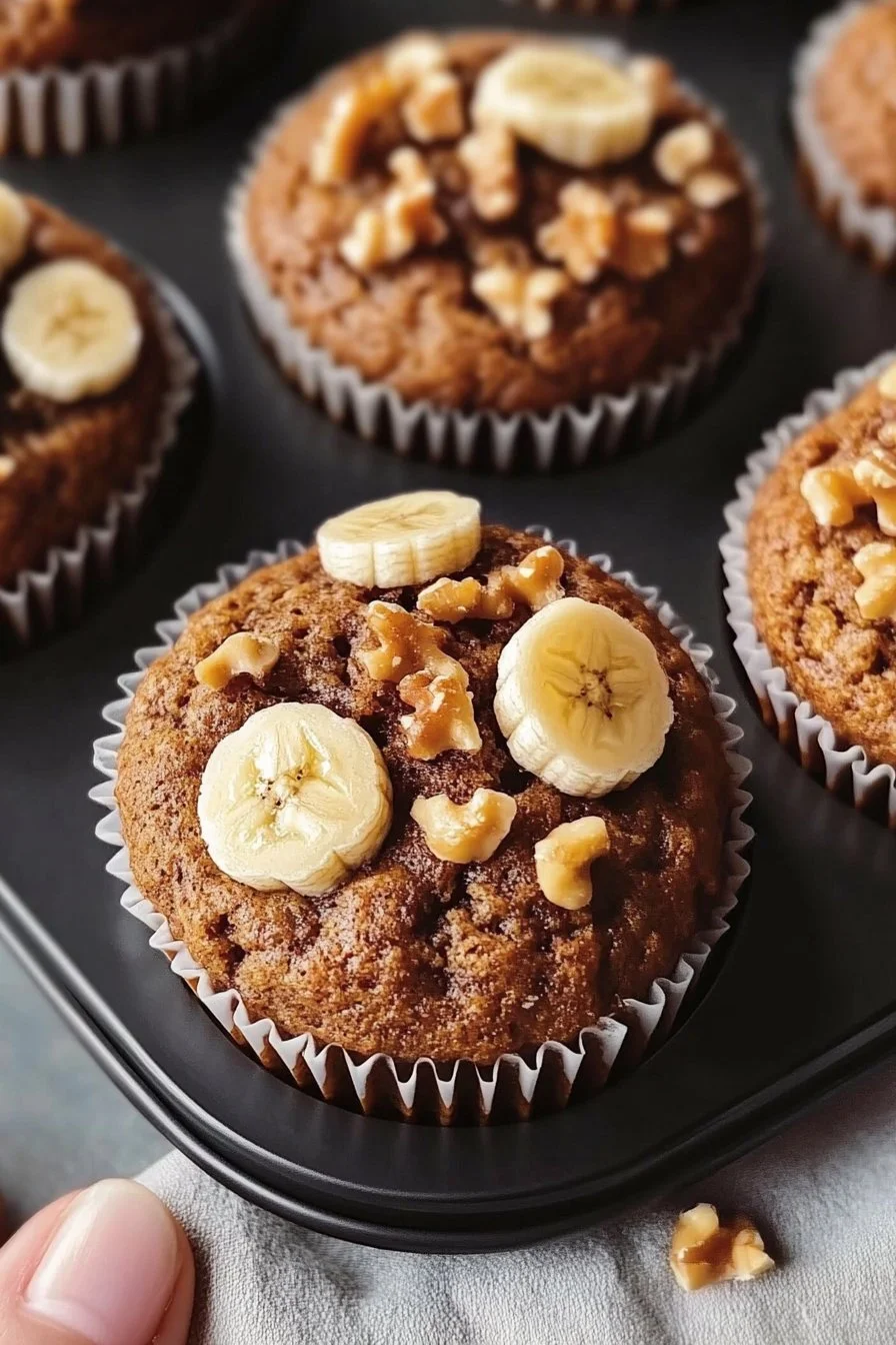 Los Mejores Muffins de Plátano Saludables (Veganos, Sin Gluten)