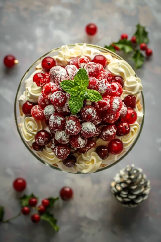 Trifle Navideño de Pavlova: ¡Exquisita explosión de sabores y texturas!