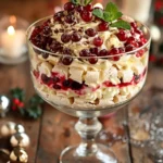 Trifle Navideño de Pavlova Con Frutos Rojos y Crema