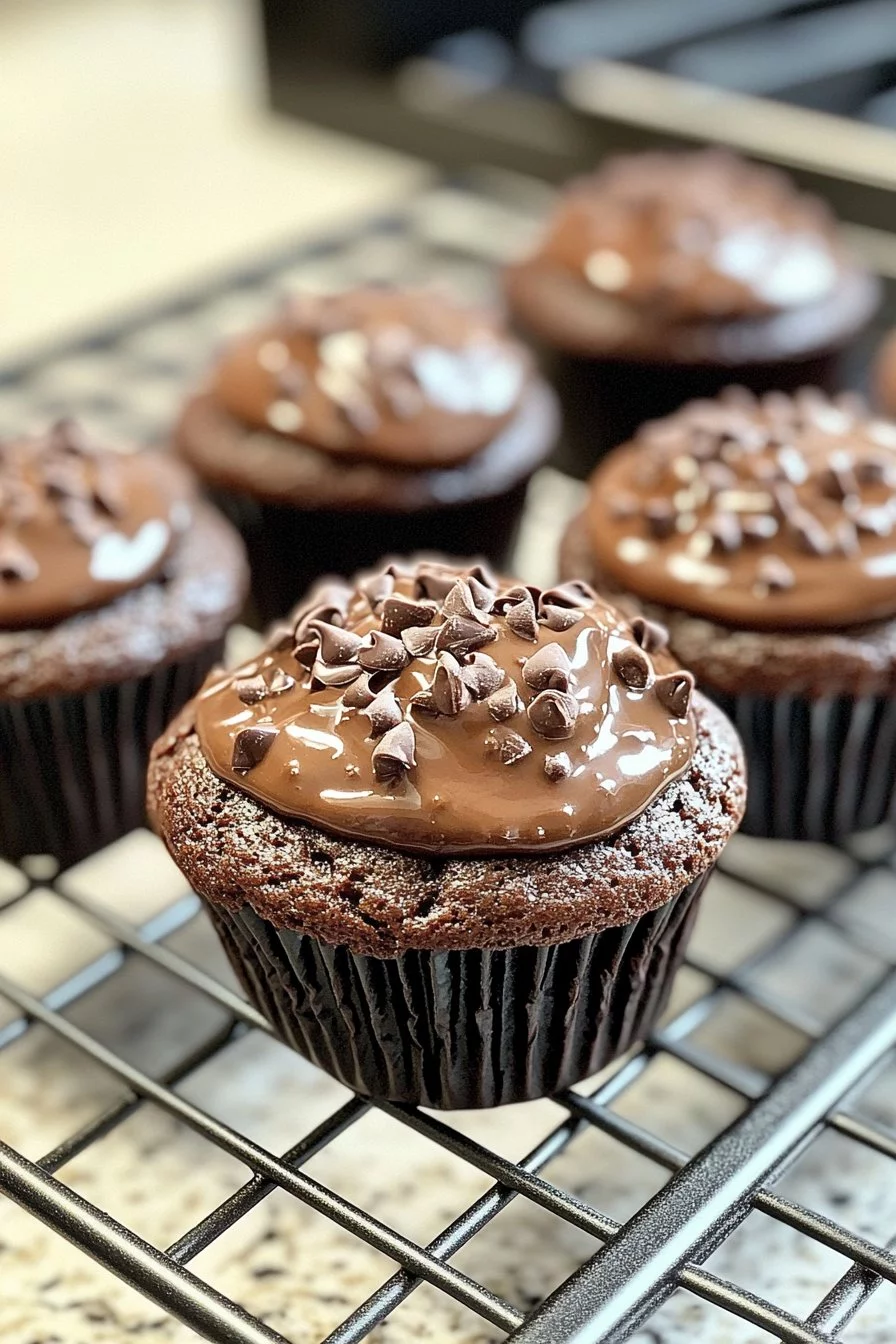 Magdalenas de chocolate esponjosas y caseras