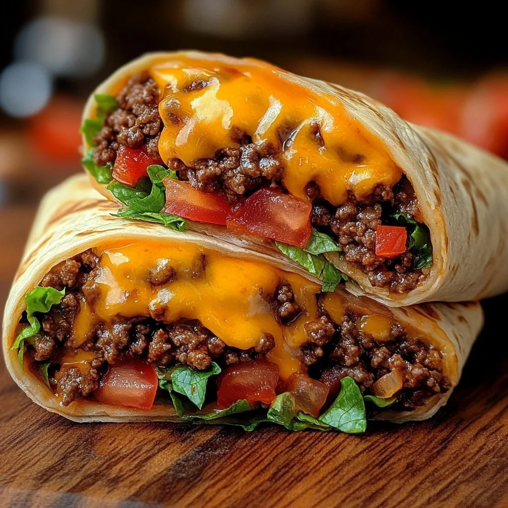 Wrap de Cheeseburger saludable de Weight Watchers
