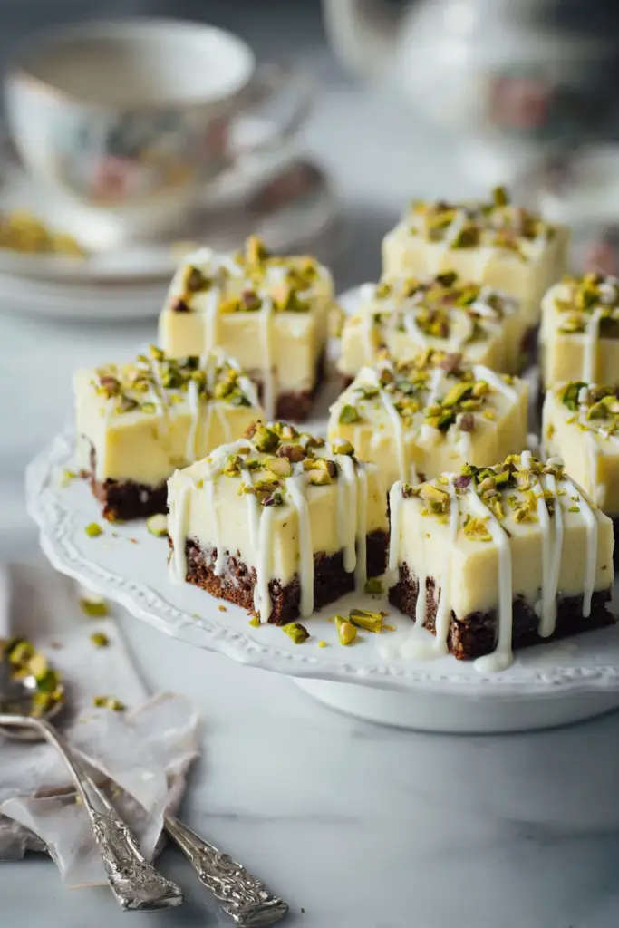 Brownies de Limón y Pistacho