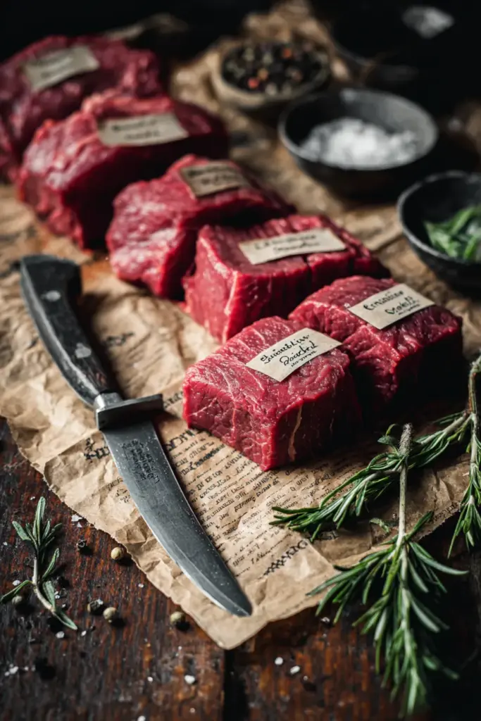 Explicación de los cortes de carne de res