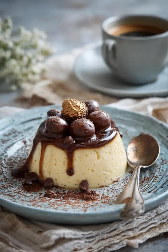 Flan de Ferrero Rocher