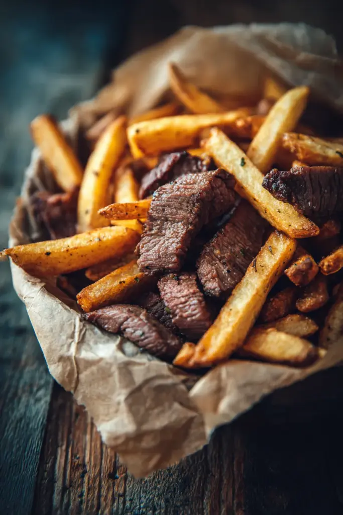 Papas Fritas con Carne